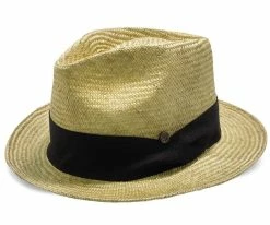 Men Midnight Luxe - Walrus Hats Sisal Straw Fedora Hat W/ Band