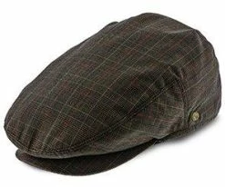 Men The Fairway - Walrus Hats Brown/Red Plaid Polyester Ivy Cap