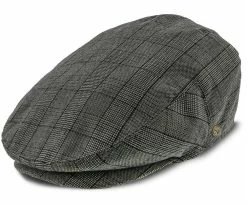 Men Director - Walrus Hats Grey Plaid Polyester Ivy Cap
