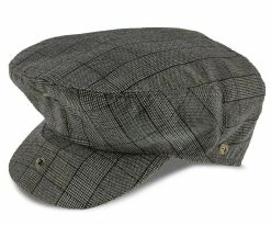 Men Director - Walrus Hats Grey Plaid Polyester Ivy Cap