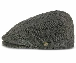 Men Director - Walrus Hats Grey Plaid Polyester Ivy Cap