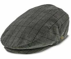 Men Director - Walrus Hats Grey Plaid Polyester Ivy Cap