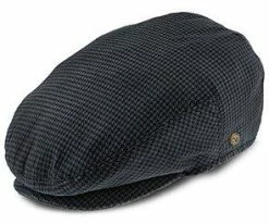 Men The Blazer - Walrus Hats Navy/Green Houndstooth Polyester Ivy Cap