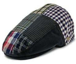 Patchwork - Walrus Hats Navy Plaid Patchwork Polyester Kids Ivy Cap (Toddler, Boys, Youth)