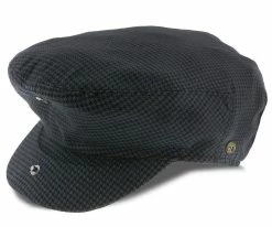 Men The Blazer - Walrus Hats Navy/Green Houndstooth Polyester Ivy Cap