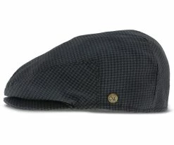 Men The Blazer - Walrus Hats Navy/Green Houndstooth Polyester Ivy Cap