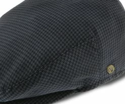 Men The Blazer - Walrus Hats Navy/Green Houndstooth Polyester Ivy Cap