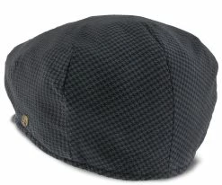 Men The Blazer - Walrus Hats Navy/Green Houndstooth Polyester Ivy Cap