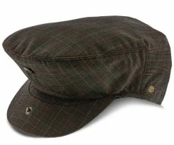 Men The Fairway - Walrus Hats Brown/Red Plaid Polyester Ivy Cap