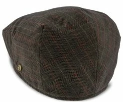 Men The Fairway - Walrus Hats Brown/Red Plaid Polyester Ivy Cap