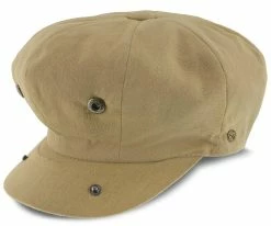 Beckham - Walrus Hats Tan Cotton 8 Panel Newsboy Cap