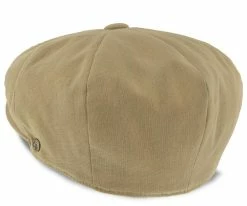 Beckham - Walrus Hats Tan Cotton 8 Panel Newsboy Cap
