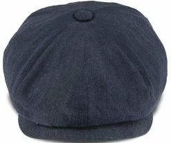 Denim Eight - Walrus Hats Navy Cotton 8 Panel Newsboy Cap Men