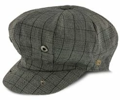 Innovator - Walrus Hats Grey Plaid Polyester 8 Panel Newsboy Cap