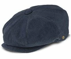 Denim Eight - Walrus Hats Navy Cotton 8 Panel Newsboy Cap Men