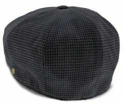 Men Oxford - Walrus Hats Navy/Green Houndstooth Polyester 8 Panel Newsboy Cap