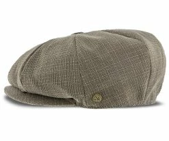 Men Textbook - Walrus Hats Sage/Grey Polyester 8 Panel Newsboy Cap