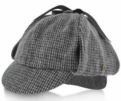 Fox & Hound - Walrus Hats Multi-colored Wool Blend Checkered Sherlock Holmes Deerstalker Hat Men