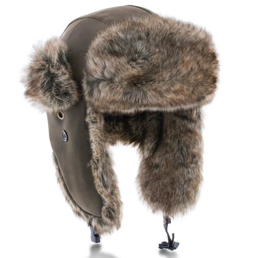 Buy ๐ Men Walrus Hats Faux Fur Brown Trapper Hat โจ 5 Men Walrus Hats Faux Fur Brown Trapper Hat