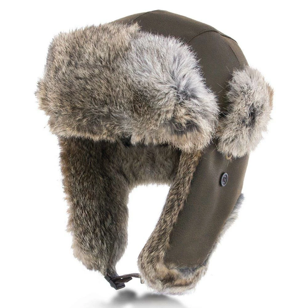 Cheapest ๐ Men Walrus Hats Genuine Rabbit Fur Brown Trapper Hat ๐ 3 Men Walrus Hats Genuine Rabbit Fur Brown Trapper Hat
