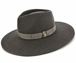 Stingray - Walrus Hats Grey Wide Brim Wool Felt Fedora Hat