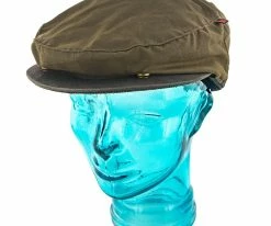 Barrow - Woolrich W8413 Brown Waxed Cotton Ivy Cap W/ Flannel Earlaps