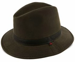Trumpet - Woolrich W8416 Brown Waxed Cotton Safari Hat W/ Earlaps