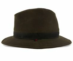 Trumpet - Woolrich W8416 Brown Waxed Cotton Safari Hat W/ Earlaps